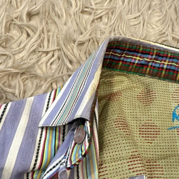 Robert Graham button down striped shirt XL - Picture 4 of 7